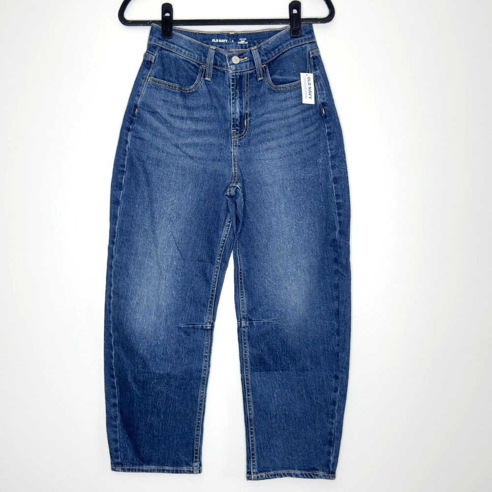 New Old Navy High-Waisted Wow Barrel Ankle Jeans  Women's Size 2